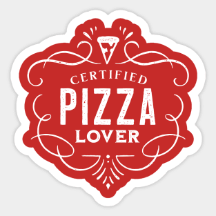 Certified Pizza Lover Sticker